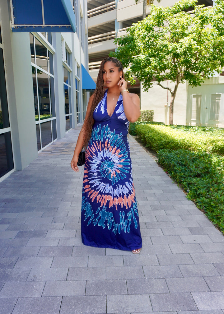Lia Printed Halter Maxi Dress XOXO Leilani's Lia Printed Halter Maxi Dress XOXO Leilani's